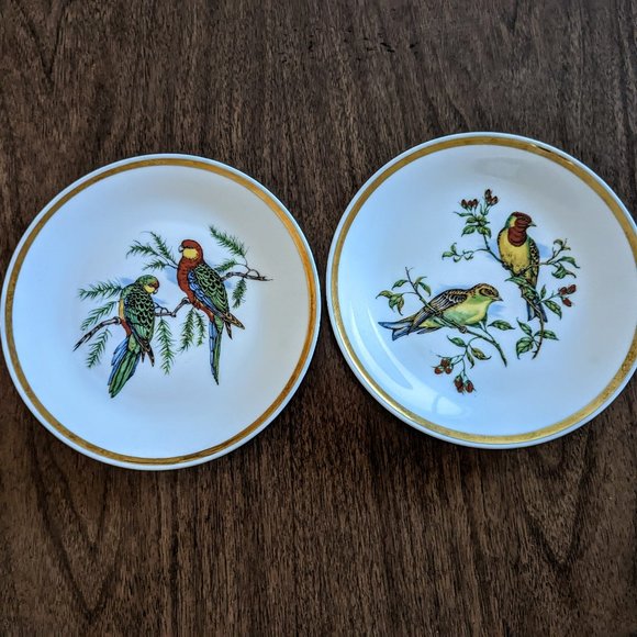 Leftmann Weiden Other - Vintage Leftmann Weiden Plate Bavaria W. Germany Colorful Birds-Bundle of 2